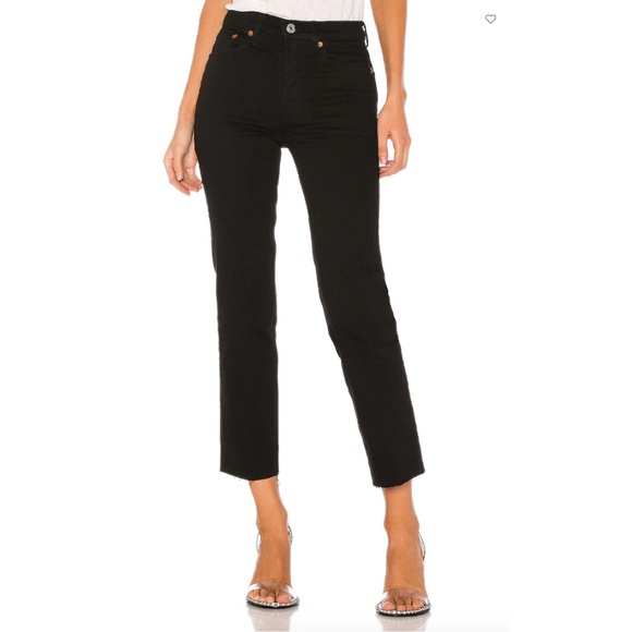 Re/Done Comfort Stretch High Rise Stove Pipe - Size 26 - Picture 6 of 16